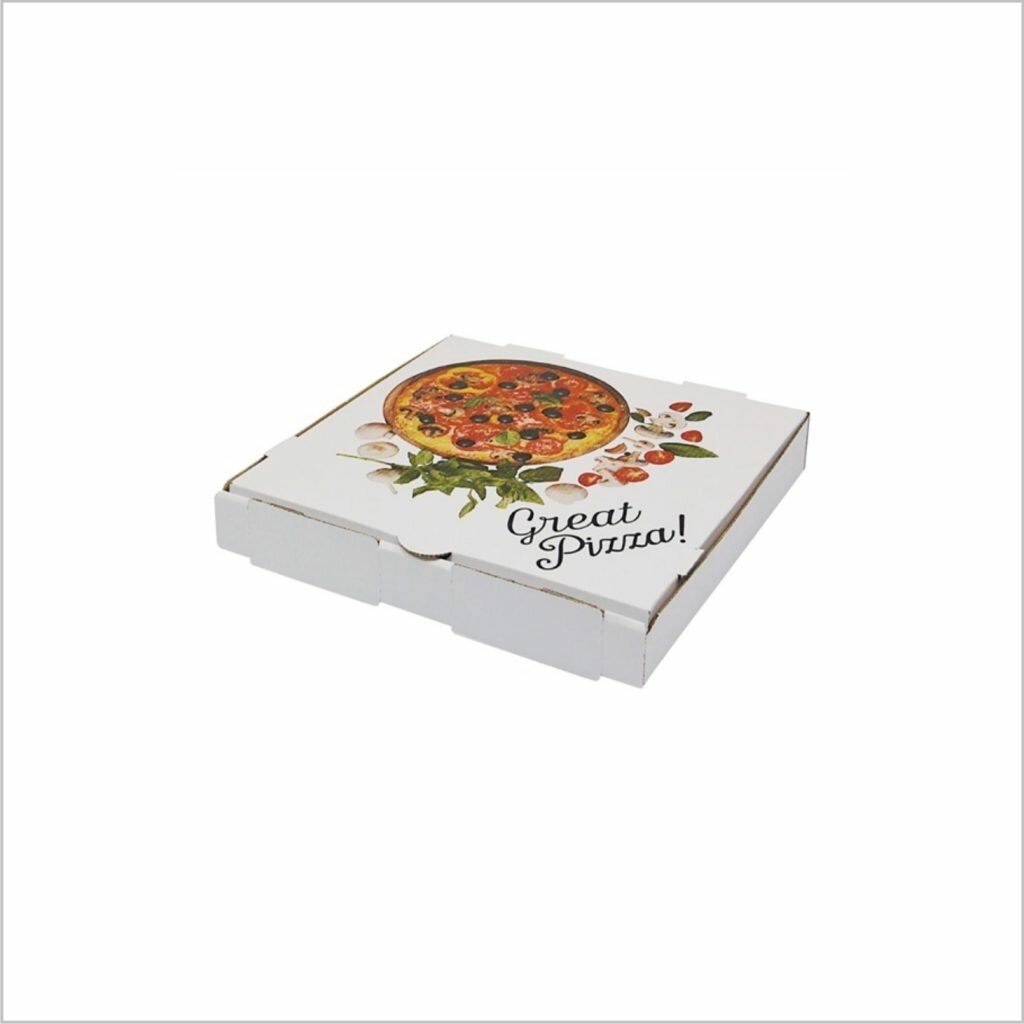 White corrugated Pizza Packaging Boxes